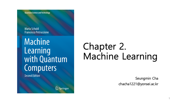 Chapter 2 Machine Learning Title Slide