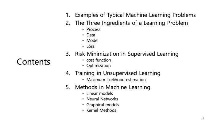 Table of Contents Slide