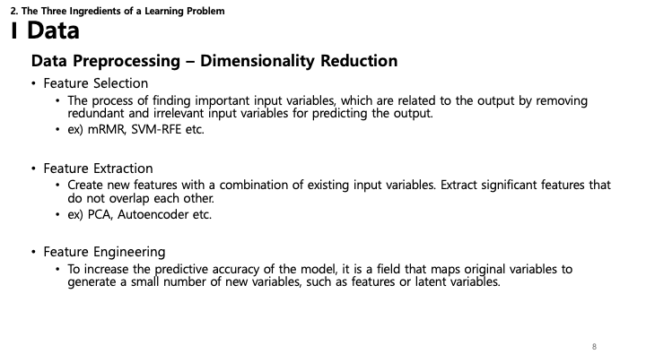 Data Preprocessing - Dimensionality Reduction Slide