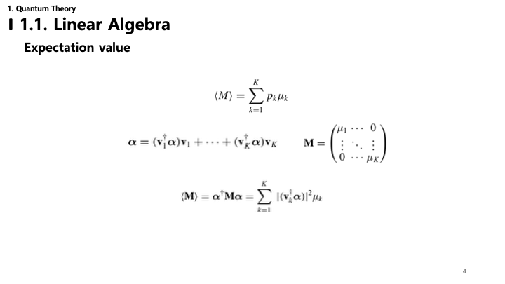 Linear Algebra Expectation Slide